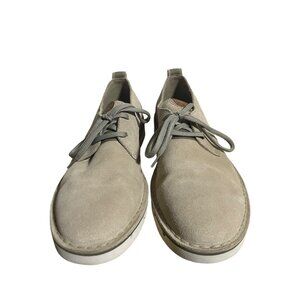 Clarks Mens Capler Plain Oxfords Sand Suede Derby Shoes Mens Size US 9.5